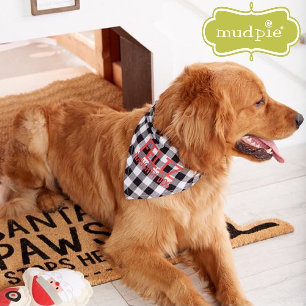 Mud Pie Howl-iday Bandana Collar - Picture 2 of 9